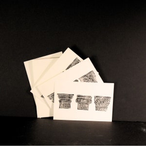 Cartolina con colonne greche (set di 5)