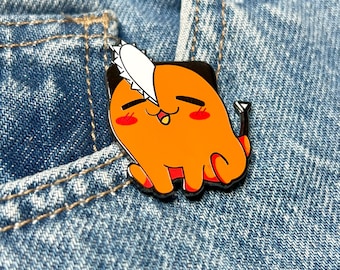 Anime Enamel Pin Cute Little Orange Dog