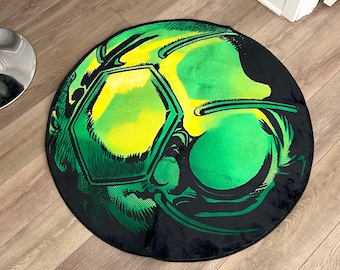 Anime Rug Green Ball Fans Room Decor Carpet