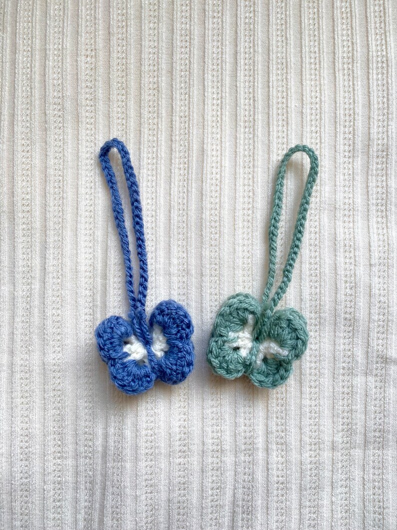 Crochet Butterfly Bag Charm Cute Matching Gifts for Friends Etsy
