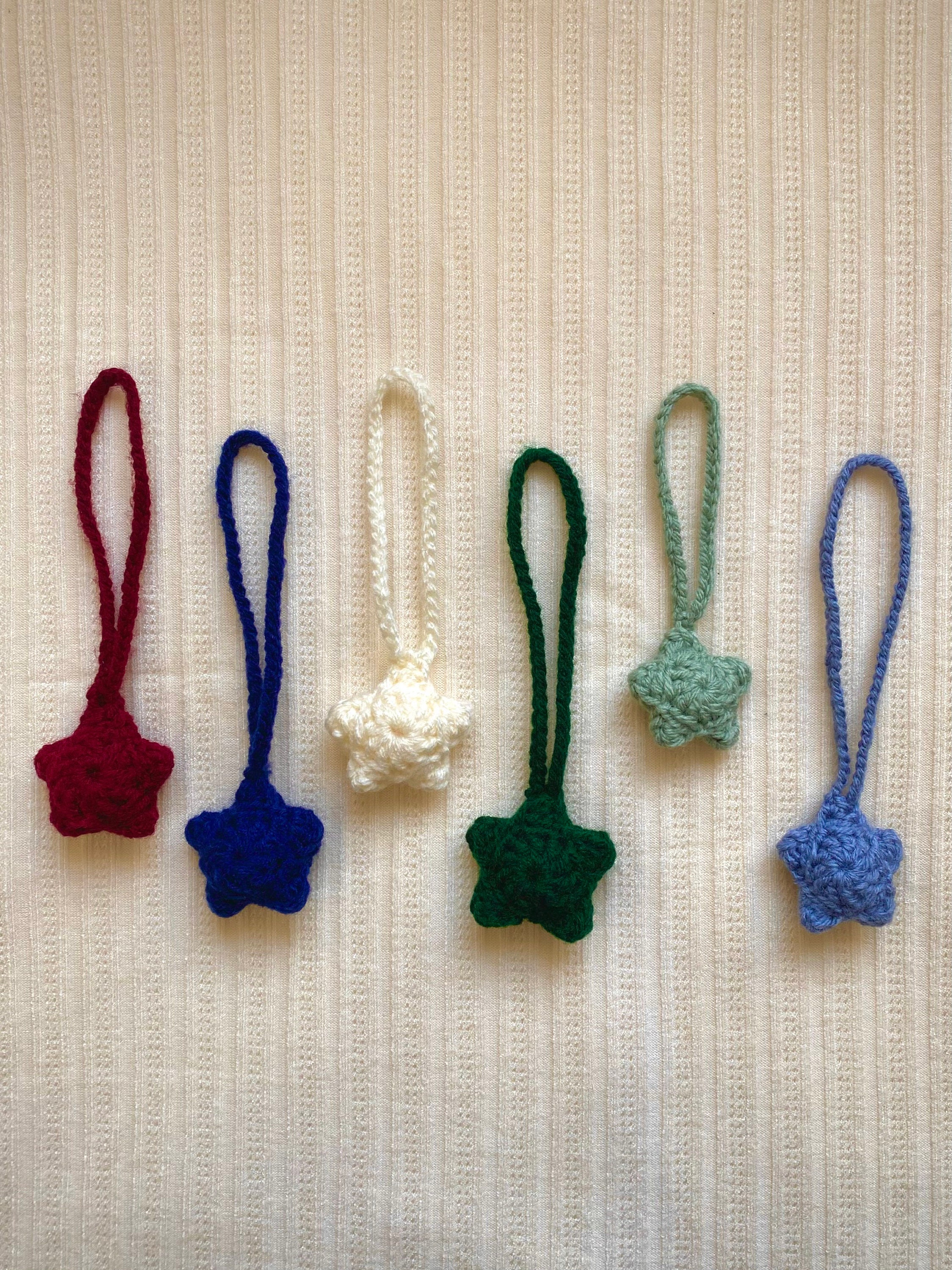 Crochet Star Bag Charm Cute Matching Gifts For Friends Etsy