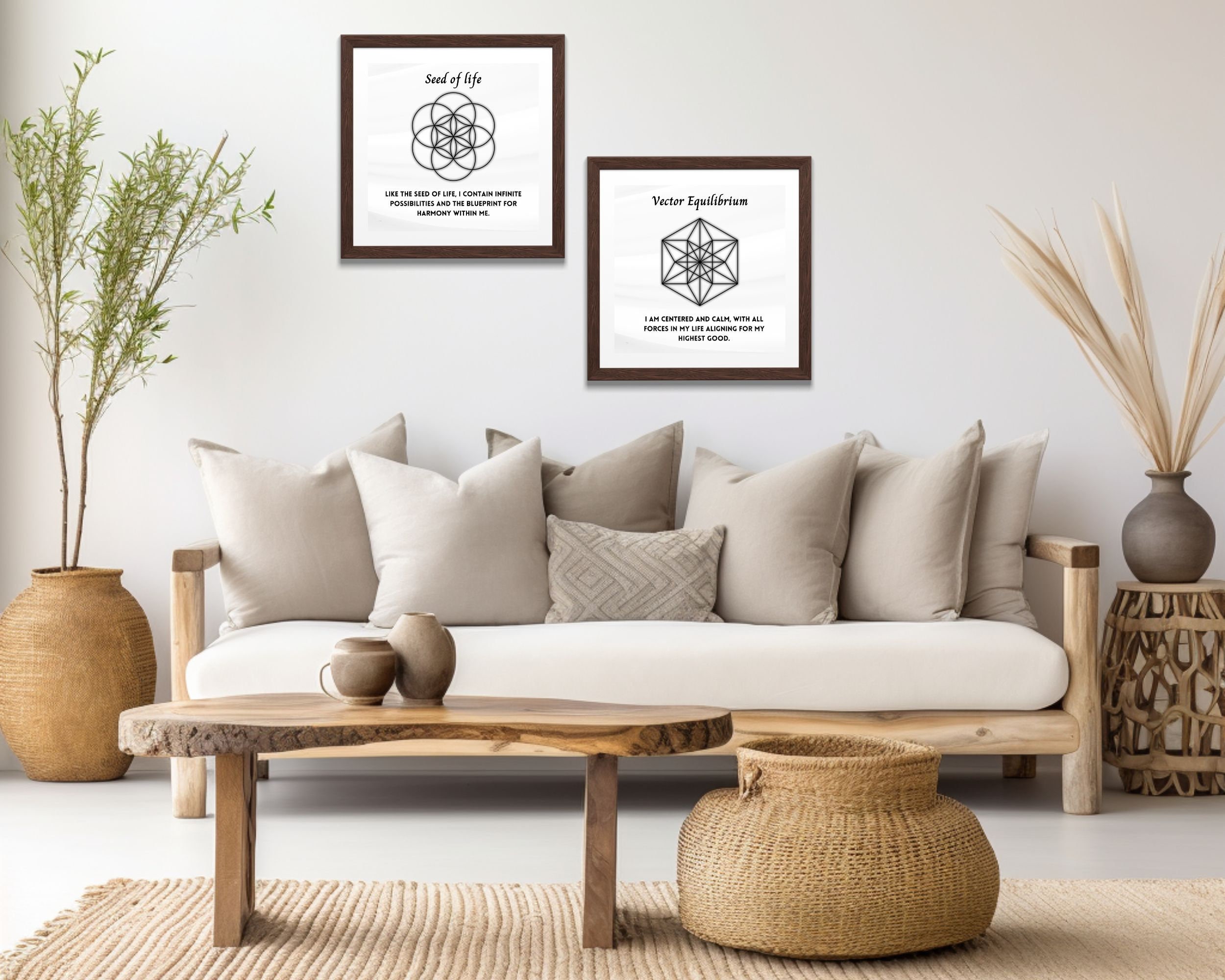 Sacred Geometry Wall Art | Spiritual Decor Wall Art | Zen Art | Flower ...