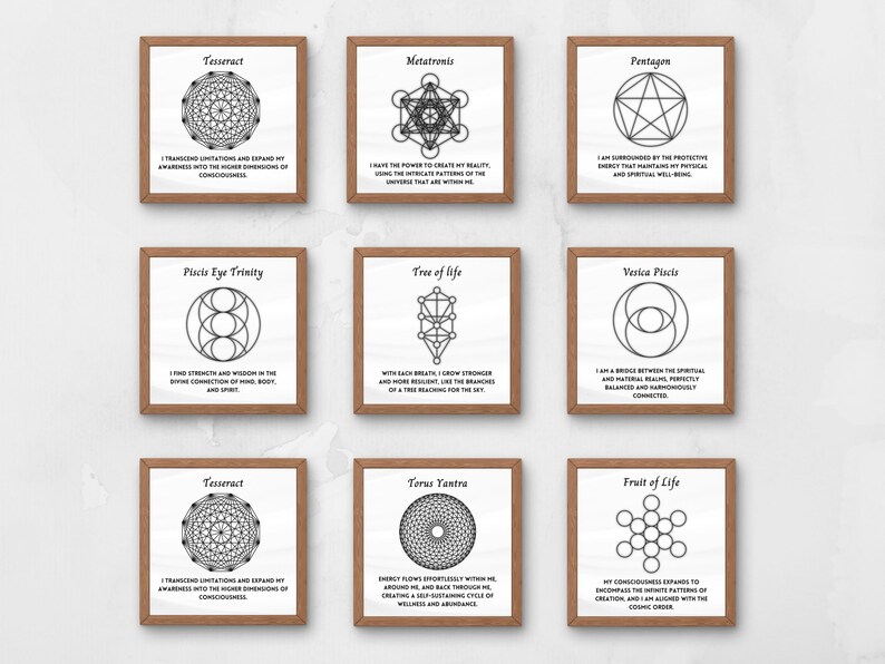 Sacred Geometry Wall Art | Spiritual Decor Wall Art | Zen Art | Flower ...
