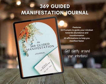 Manifestation Printable | Guided 369 Manifestation Journal | Digital Manifestation Guide | Law Of Attraction Workbook | Manifesting Planner
