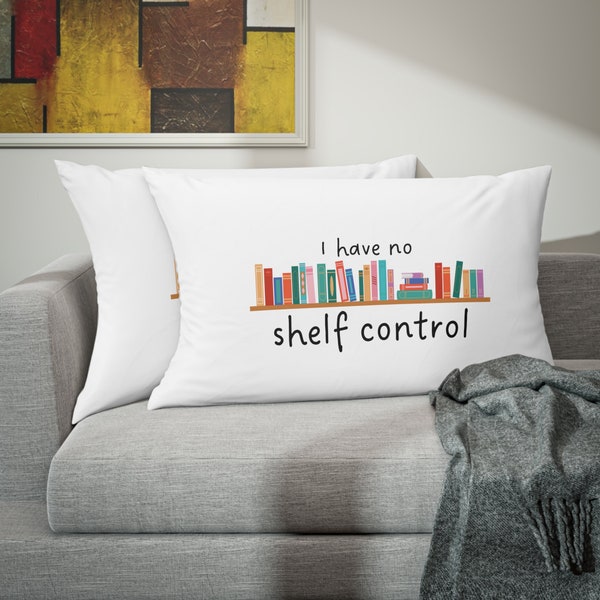 Book Nerd Pillow Case | Accent Pillow Sham | Lumbar Pillow Case | Book Enthusiast Gift | Avid Reader Pillow | No Shelf Space Problems