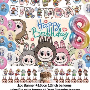 Decorazioni per la festa di compleanno di Labubu Baby