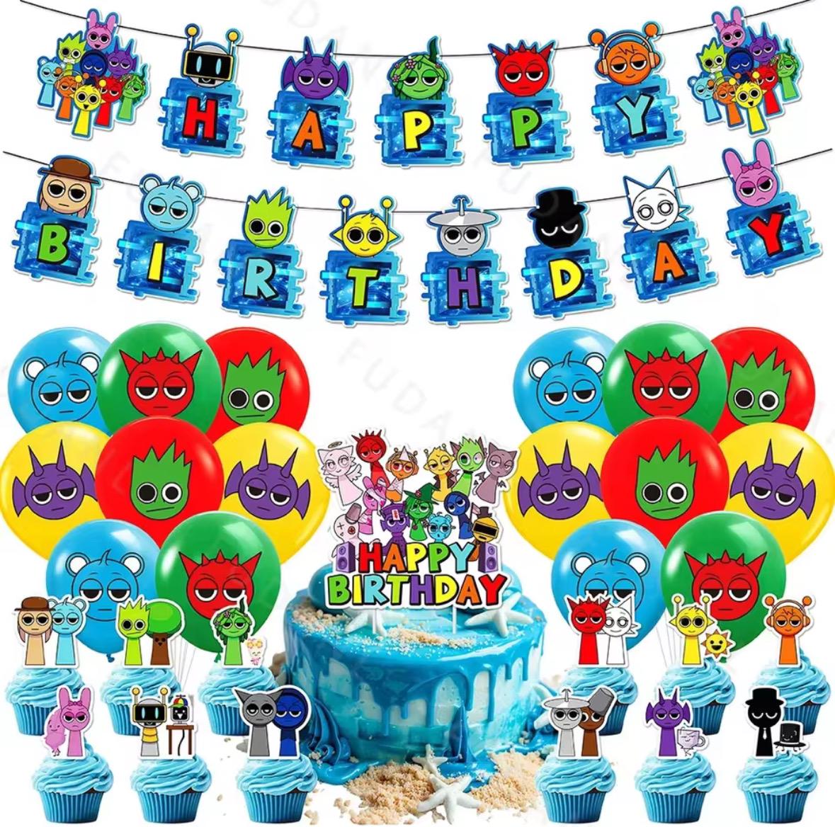Hot Game Incredibox Sprunki Birthday Decoration Sprunki