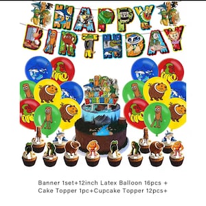 Italienische Brainrot Cartoon Tung Tung Sahur Tralalo Thema Kinder Geburtstag Party Dekoration Spiel