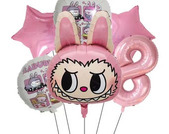 Labubu Baby Birthday Party Balloons Decorations