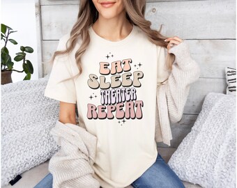 Comer camisa de repetición de teatro para dormir, camiseta de teatro, camisa de teatro, regalo de teatro