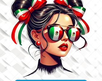 Mexican Pride Woman PNG: Cinco de Mayo Sublimation Design (Digital Download)