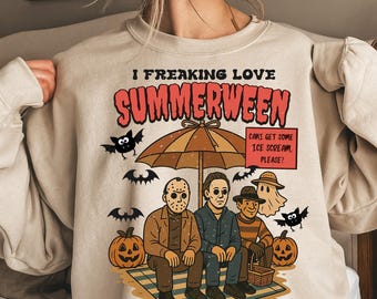 Summerween PNG: Spooky Summer Halloween Horror Characters (Digital Download)