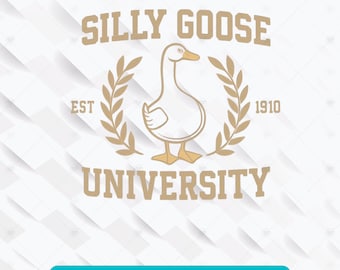 Silly Goose University PNG: Funny Animal Lover Graphic (Digital Download)
