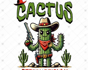 Western Cactus Clipart: Pretty Prickly PNG/SVG (Digital Download)