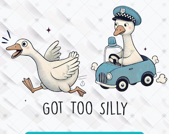 Silly Goose PNG: Retro Sarcastic Design (Digital Download)