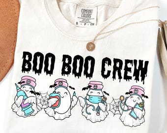 Halloween Nurse Ghost PNG: Boo Boo Crew Sublimation (Digital Download)
