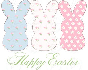 BUNNY BUNDLE, 2 Files, Easter, Glitter Bunnies, Pastel Bunnies, Peep bunny, Easter shirt, PNG, great for sublimation or dtf