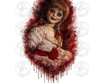 Horror movie doll, scary doll, halloween, PNG, Digital Download Only