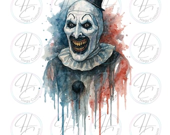 Scary Clown PNG Halloween for Sublimation & DTF Printing (Digital Download)