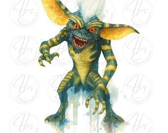 Fantasy Mogwai, Evil Mogwai, PNG, Digital download ONLY, perfect for sublimation or dtf printing