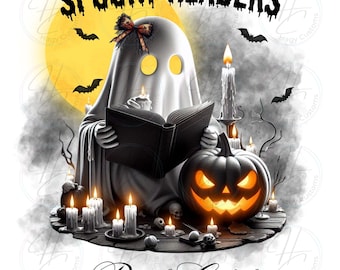 Spooky Readers Book Club PNG, Book lovers PNG, Halloween, Gift for her, Book shirt design, halloween sublimation PNG, Digital Download