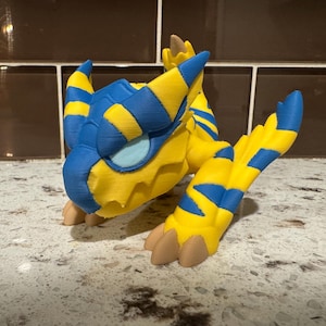 Figurine Tigrex imprimée en 3D - Miniature inspirée de Monster Hunter