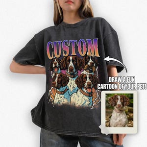 Custom Retro Pet T-Shirt, Vintage American Comic Style Art, Bootleg 90's Retro Tee Birthday Gift, Gifts For Dog Lover