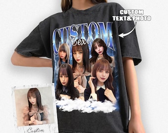 Camiseta personalizada com foto vintage + nome, camiseta personalizada para namorada, camiseta para namorado, camiseta retrô pirata dos anos 90, presente de aniversário