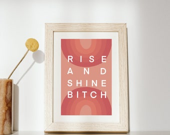 Rise and Shine Print, Printable Sign, Art, PNG, Digital Download - Etsy