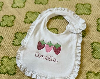 Berry Sweet Ruffle Bib