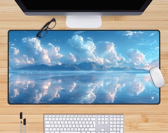 Podkładka pod myszkę z odblaskowymi motywami plażowymi i górami, podkładka pod mysz z motywem anime, podkładka pod mysz Kawaii, podkładka do gry MTG, Cottagecore, Lofi, podkładka pod mysz XL, zielona, słodka, japońska