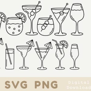 Illustrazioni di cocktail Clip Art - Download digitale istantaneo - Disegno di Moscow Mule - Segno di drink esclusivo - SVG - PNG - Download facile -