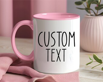 Personalized Text Photo Mug, Text Photo Image Personalized Custom Gift, Gift Mug for Her and Him