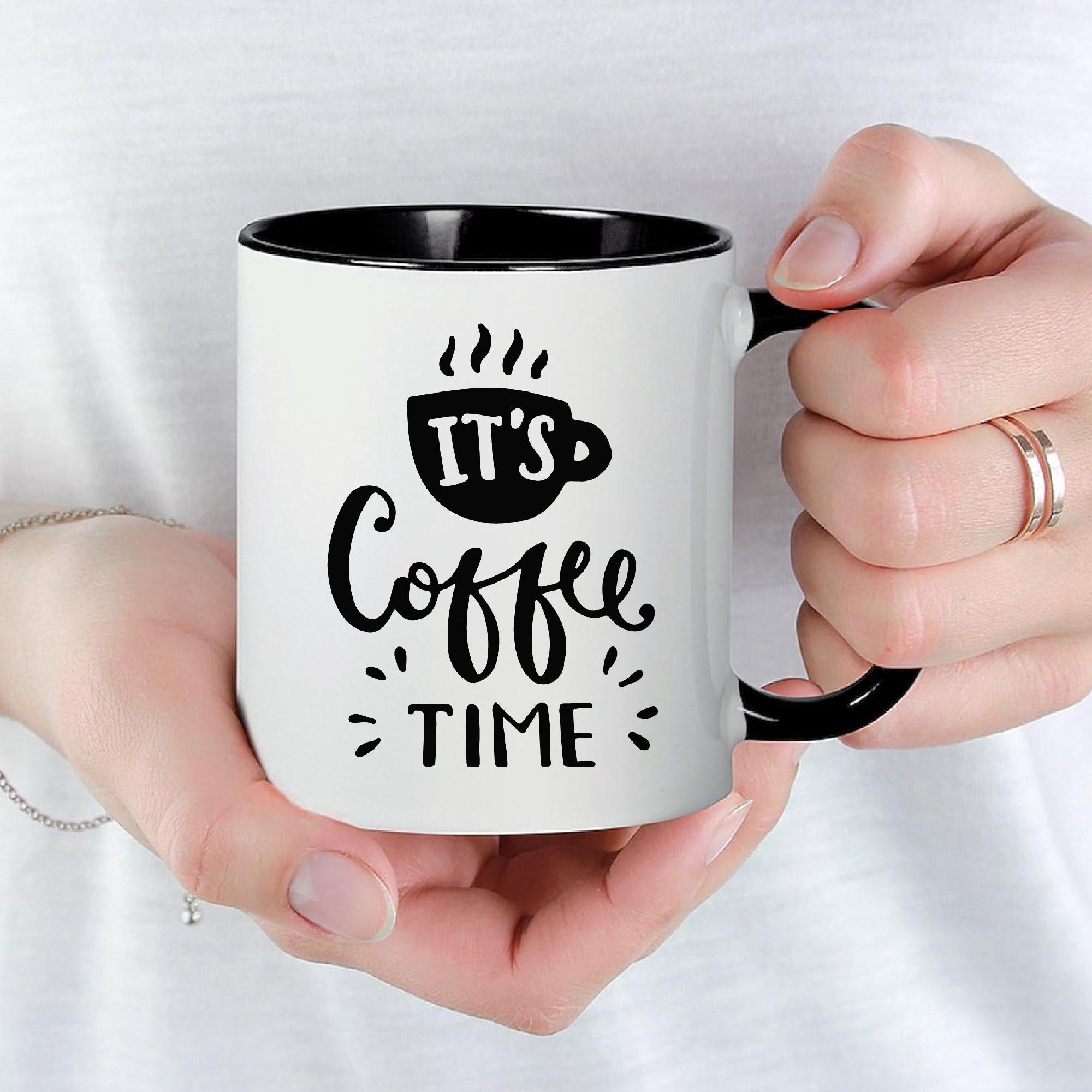 Its Coffee Time Mug, Coffee Mug, Coffee Lover, Birthday Gift, Big Coffee Mug, Coffee Lovers Gift, Gift for Mom, Gift for Dad, Happy Mug