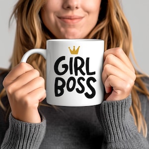 Mug Girl Boss - Mug Boss Lady - Idée cadeau meilleure amie Mug - Mug Entrepreneur, Mug Boss Lady - Cadeaux pour le patron