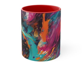 Akzent-Kaffeetasse, 11oz Maltasse, verschiedene Farbtasse, Kunsttasse, für einen Maler