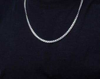 Men’s 925 Sterling Silver Italian Chain Necklace, Miami Cuban Link Chain Necklace Men, Heavy Solid Silver Necklace,Gift for Him,Men Necklace