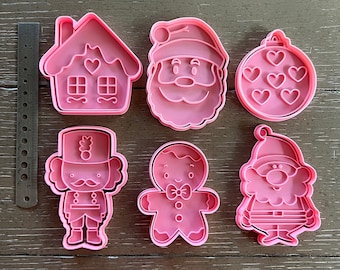 Christmas Cookie Cutters & Stamp Set: Holiday Baking Party Theme