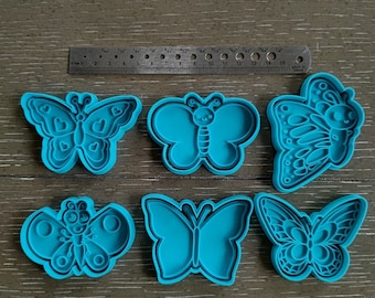 Butterfly Cookie Cutters & Stamp Set: Birthday Party Baking