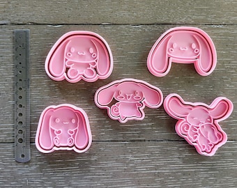 5-Piece Cinnamoroll Cookie Cutters & Stamp Set - Perfect Gift Birthday Party
