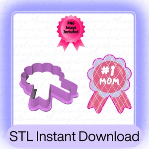 Number 1 Mom Cookie Cutter STL File: 6 Sizes (Digital Download)