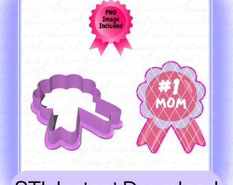 Number 1 Mom Cookie Cutter STL File: 6 Sizes (Digital Download)