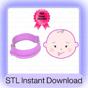 Baby Boy Cookie Cutter STL File Instant Download, Cookie Cutter File STL, Baby Shower, 6 sizes included