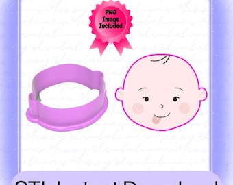 Baby Boy Cookie Cutter STL File: 6 Sizes, Baby Shower (Digital Download)