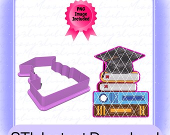 Graduation Cap Cookie Cutter STL File: 6 Sizes (Digital Download)
