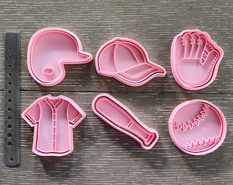 Baseball Cookie Cutters & Stamp Set: Baking Party Gift