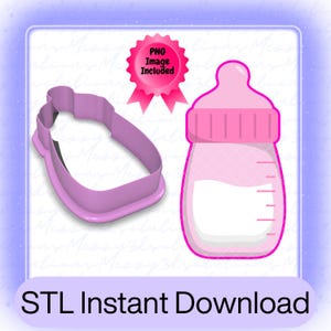 Baby Milk Bottle Cookie Cutter STL File: 6 Sizes (Digital Download