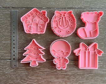 Christmas Cookie Cutters & Stamp Set: Holiday Baking Party Theme