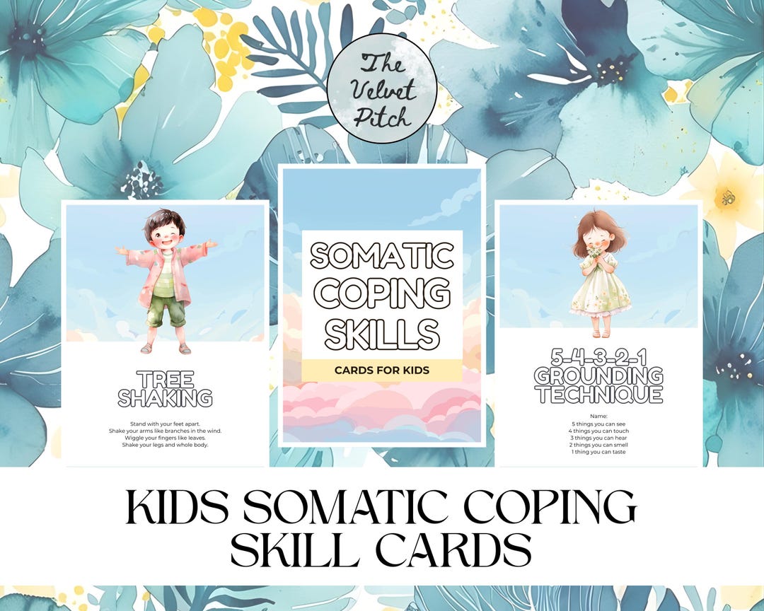 Somatic Coping Skills Cards for Kids Emotional Regulation - Etsy