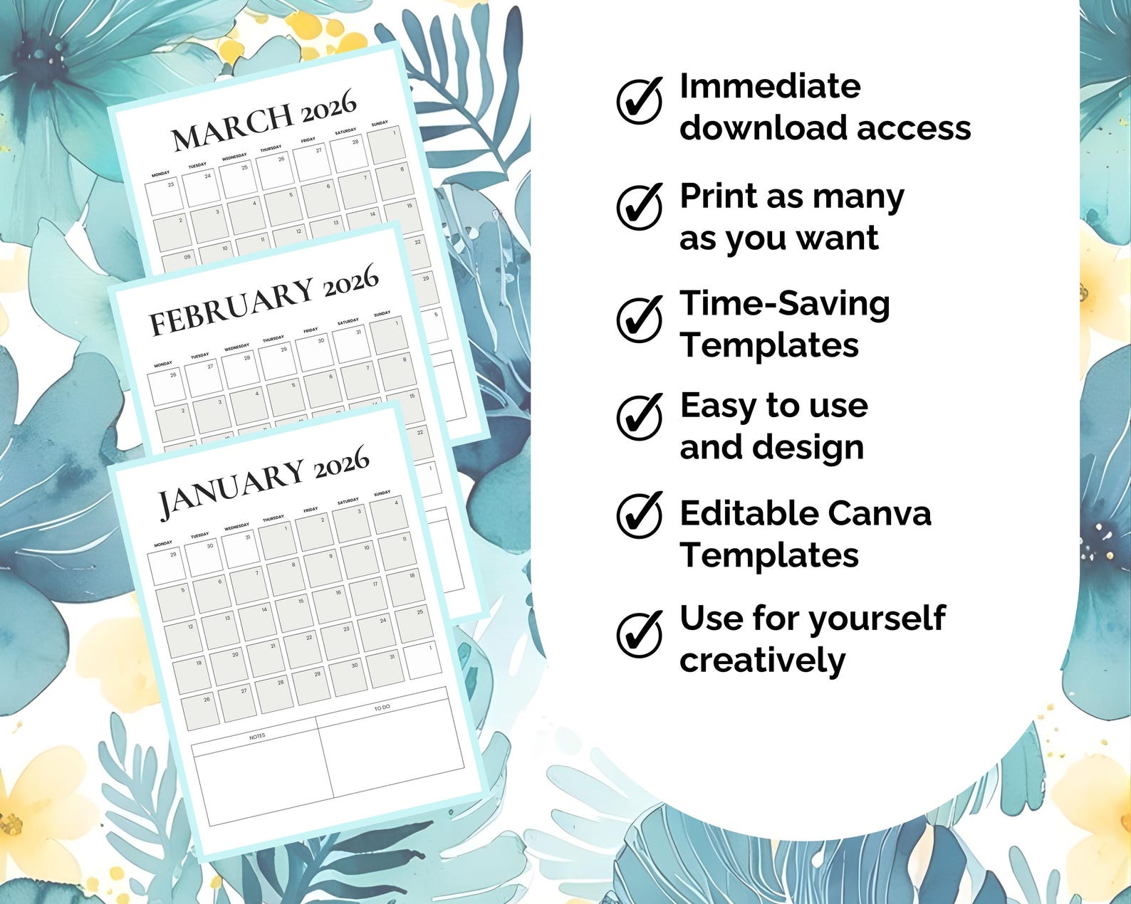 2026 Goal Planner Printable for New Year Resolutions and Yearly ...
